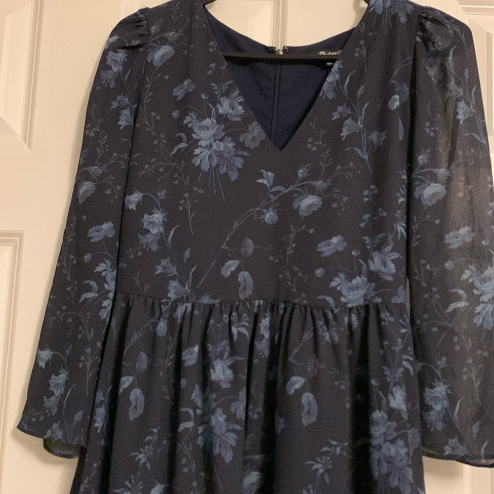 Madewell blue floral dress- new with tag